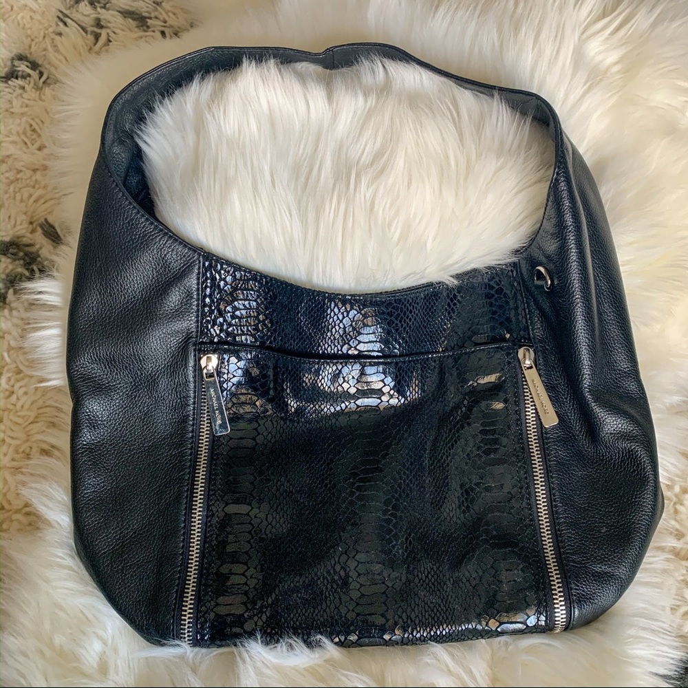 Michael Kors Leather & Snakeskin Hobo Bag - Picture 8 of 8